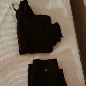 Lululemon Set (cropped utility jacket & tights: Sequoia) Winter 2025